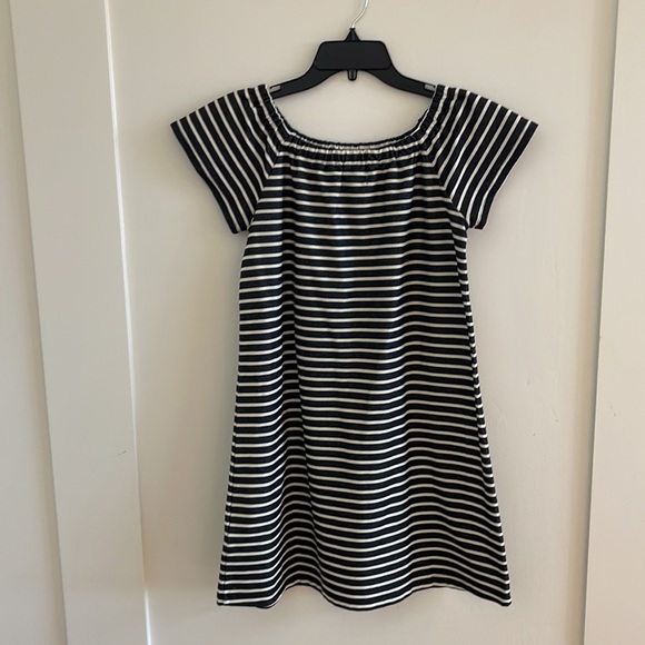 Madewell Stripe Navy Dress - Picture 2 of 6